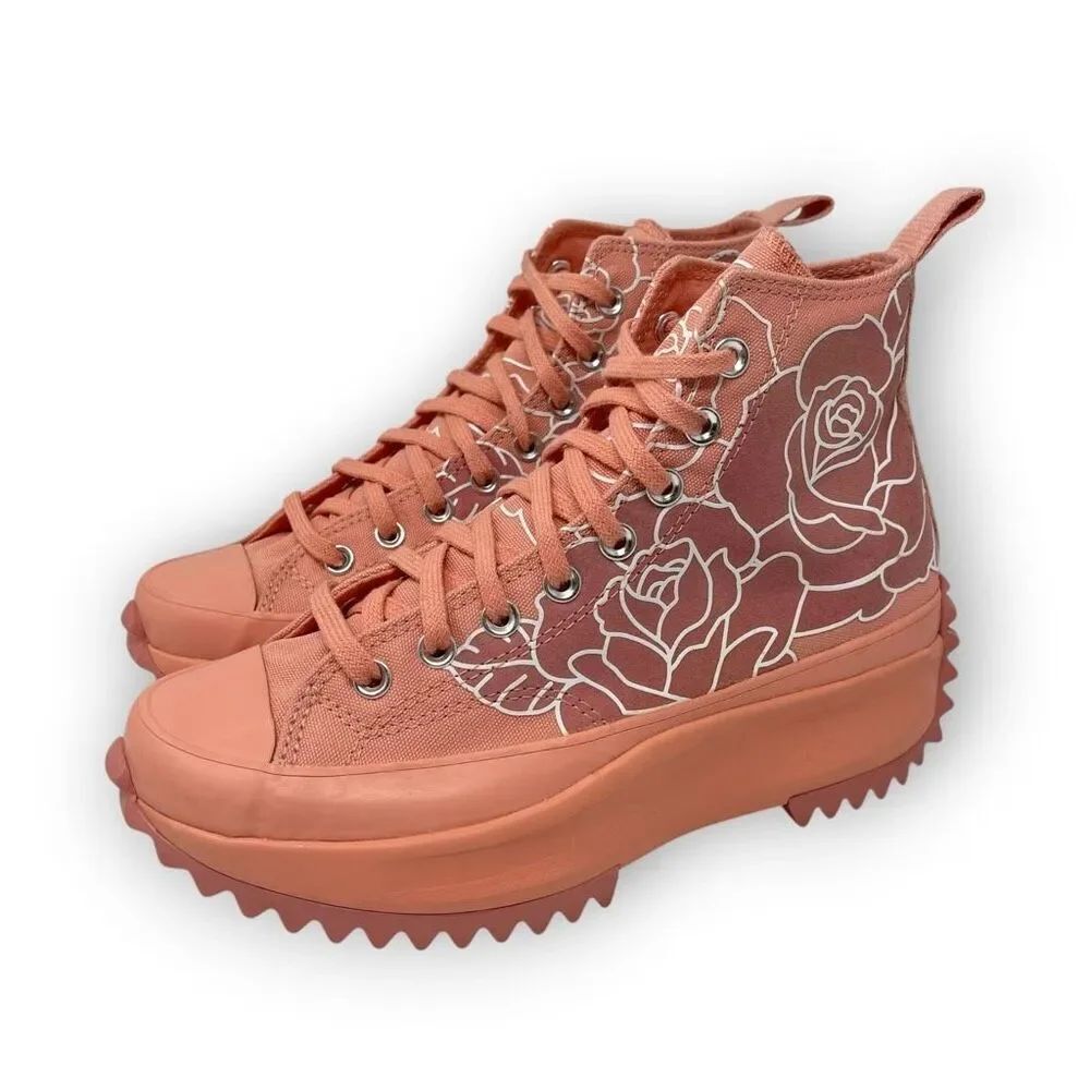 Converse Run Star Hike Natasha Cloud Floral Pink Quartz Sneakers Women’s Size 9